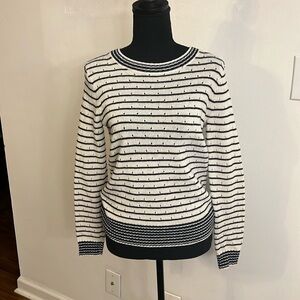 J. Crew Wool and Alpaca Blend Lightweight Horizontal Stripe Sweater, Sz. XS.